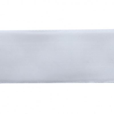 Лента бархатная нейлон, шир.25 мм, (упак. 45,7м), цв.01-белый - купить в Томске. Цена: 981.09 руб.