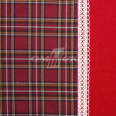 Ткань костюмная клетка 24379 2012, 230 гр/м2, шир.150см, цвет бордовый/бел/жел - купить в Томске. Цена 539.74 руб.
