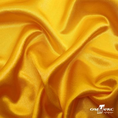 Поли креп-сатин 13-0859, 125 (+/-5) гр/м2, шир.150см, цвет жёлтый - купить в Томске. Цена 155.57 руб.