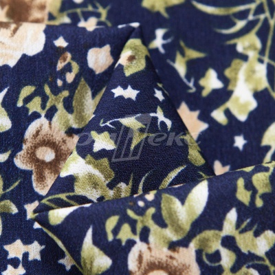 Плательная ткань "Фламенко" 1.1, 80 гр/м2, шир.150 см, принт растительный - купить в Томске. Цена 241.49 руб.
