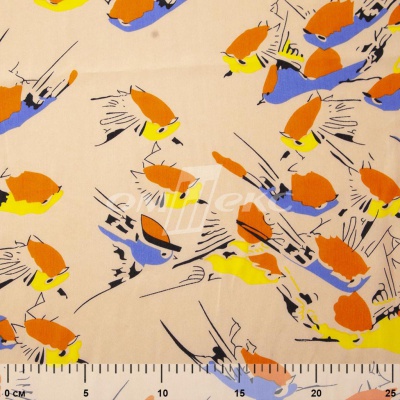 Плательная ткань "Софи" 14.1, 75 гр/м2, шир.150 см, принт птицы - купить в Томске. Цена 241.49 руб.
