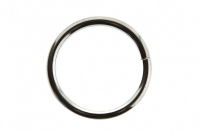 Кольцо металлическое d-32 мм, цв.-никель - купить в Томске. Цена: 3.54 руб.