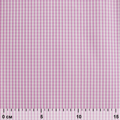 Ткань сорочечная Клетка Виши, 115 г/м2, 58% пэ,42% хл, шир.150 см, цв.1-розовый, (арт.111) - купить в Томске. Цена 306.69 руб.