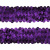 Тесьма с пайетками 12, шир. 30 мм/уп. 25+/-1 м, цвет фиолет - купить в Томске. Цена: 1 098.48 руб.
