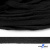Шнур плетеный d-8 мм плоский, 70% хлопок 30% полиэстер, уп.85+/-1 м, цв.- чёрный - купить в Томске. Цена: 735 руб.