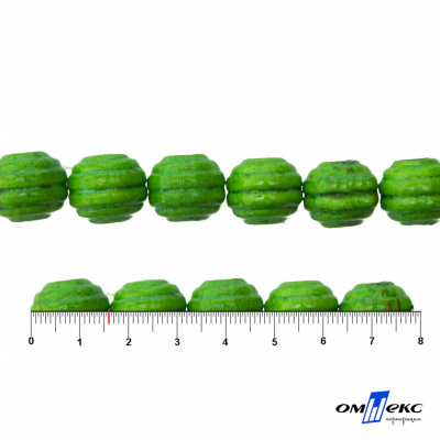0309-Бусины деревянные "ОмТекс", 16 мм, упак.50+/-3шт, цв.019-зеленый - купить в Томске. Цена: 62.22 руб.