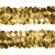 Тесьма с пайетками D16, шир. 30 мм/уп. 25+/-1 м, цвет золото - купить в Томске. Цена: 1 087.39 руб.
