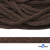 Шнур плетеный d-6 мм, 70% хлопок 30% полиэстер, уп.90+/-1 м, цв.1073-т.коричневый - купить в Томске. Цена: 594 руб.