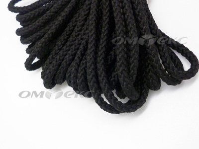 Шнур В-035 4 мм круп.плетение 100 м черный - купить в Томске. Цена: 156.40 руб.