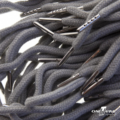 Шнурки #107-08, круглые 130 см, цв.серый - купить в Томске. Цена: 26.88 руб.