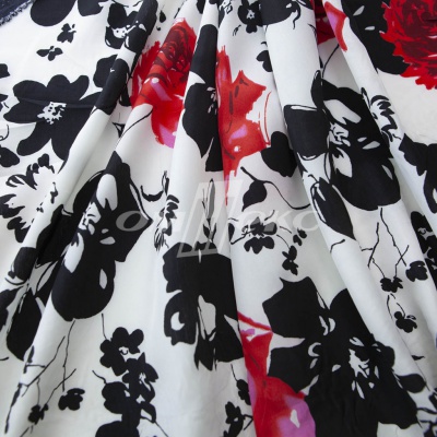 Плательная ткань "Фламенко" 22.1, 80 гр/м2, шир.150 см, принт растительный - купить в Томске. Цена 239.03 руб.