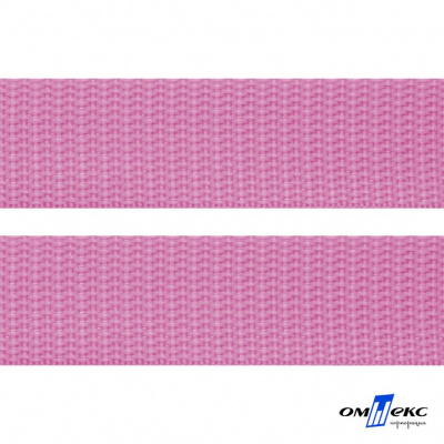 Розовый- цв.513-Текстильная лента-стропа 550 гр/м2 ,100% пэ шир.30 мм (боб.50+/-1 м) - купить в Томске. Цена: 475.36 руб.