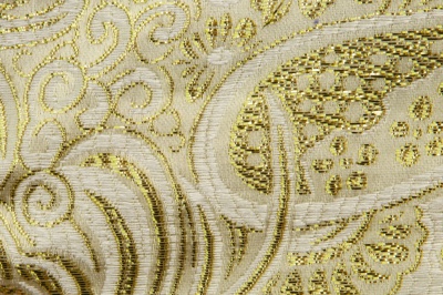 Ткань костюмная жаккард №5, 140 гр/м2, шир.150см, цвет золото - купить в Томске. Цена 383.29 руб.