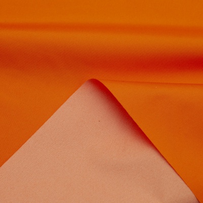 Поли понж (Дюспо) 17-1350, PU/WR, 65 гр/м2, шир.150см, цвет оранжевый - купить в Томске. Цена 82.93 руб.