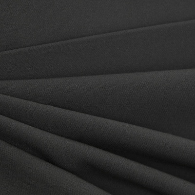 Костюмная ткань "Элис", 220 гр/м2, шир.150 см, цвет чёрный - купить в Томске. Цена 308 руб.