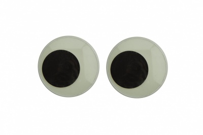 Глазки для игрушек, круглые, с бегающими зрачками, 40 мм/упак.20+/-2 шт, цв. -черно-белые - купить в Томске. Цена: 158.73 руб.