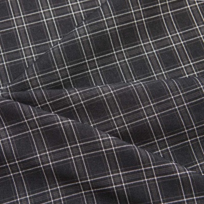 Ткань костюмная клетка 25052 2027, 198 гр/м2, шир.150см, цвет т.серый/сер/бел - купить в Томске. Цена 427.13 руб.