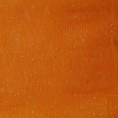 Сетка Глиттер, 24 г/м2, шир.145 см., оранжевый - купить в Томске. Цена 117.24 руб.