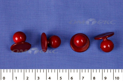 Пуговица поварская "Пукля", 10 мм, цвет красный - купить в Томске. Цена: 2.28 руб.