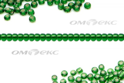 Бисер (SL) 11/0 ( упак.100 гр) цв.27В - зелёный - купить в Томске. Цена: 53.34 руб.