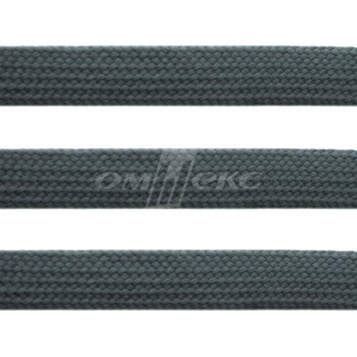 Шнур плетеный (плоский) d-12 мм, (уп.90+/-1м), 100% полиэстер, цв.272 - серый - купить в Томске. Цена: 8.62 руб.