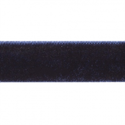 Лента бархатная нейлон, шир.12 мм, (упак. 45,7м), цв.180-т.синий - купить в Томске. Цена: 411.60 руб.