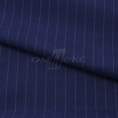 Костюмная ткань "Жаклин", 188 гр/м2, шир. 150 см, цвет тёмно-синий - купить в Томске. Цена 430.84 руб.