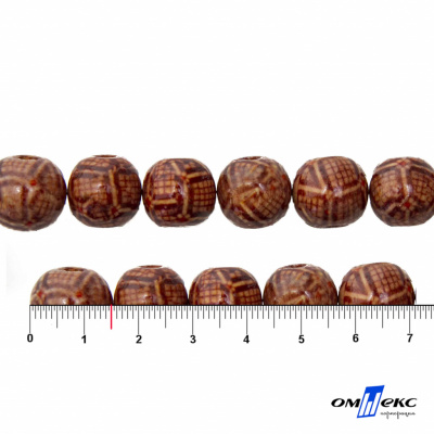0125-Бусины деревянные "ОмТекс", 15 мм, упак.50+/-3шт - купить в Томске. Цена: 77 руб.