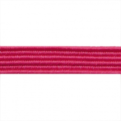 Резиновые нити с текстильным покрытием, шир. 6 мм ( упак.30 м/уп), цв.- 84-фуксия - купить в Томске. Цена: 155.22 руб.