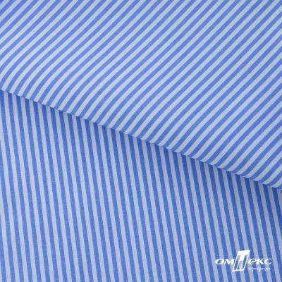 Ткань сорочечная Полоска Кенди, 115 г/м2, 58% пэ,42% хл, шир.150 см, цв.2-голубой, (арт.110) - купить в Томске. Цена 306.69 руб.