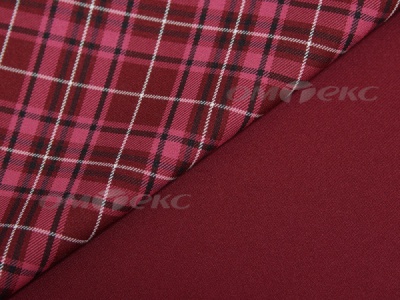 Ткань костюмная клетка 25577 2030, 230 гр/м2, шир.150см, цвет бордовый/св.борд/ч/бел - купить в Томске. Цена 539.74 руб.