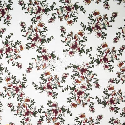 Плательная ткань "Фламенко" 23.1, 80 гр/м2, шир.150 см, принт растительный - купить в Томске. Цена 264.56 руб.