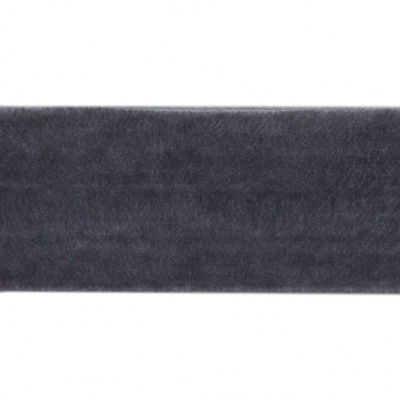 Лента бархатная нейлон, шир.25 мм, (упак. 45,7м), цв.189-т.серый - купить в Томске. Цена: 981.09 руб.
