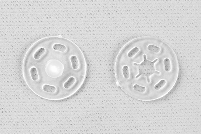 Кнопки пришивные пластиковые 15 мм, блистер 24шт, цв.-прозрачные - купить в Томске. Цена: 68.79 руб.