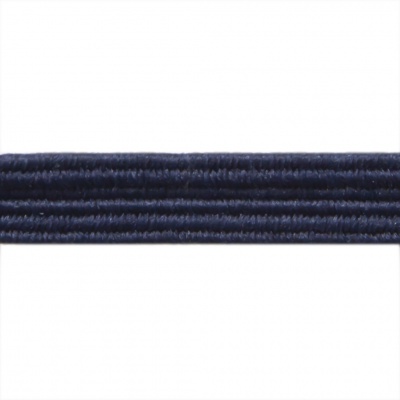 Резиновые нити с текстильным покрытием, шир. 6 мм ( упак.30 м/уп), цв.- 117-т.синий - купить в Томске. Цена: 152.05 руб.