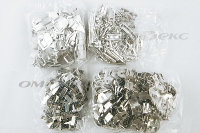Крючки брючные 4 шипа "Стром" 144 шт. никель - купить в Томске. Цена: 383.97 руб.