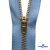 Молнии джинсовые металл т-5, 18 см латунь (YG), цв.-деним (231) - купить в Томске. Цена: 22.80 руб.