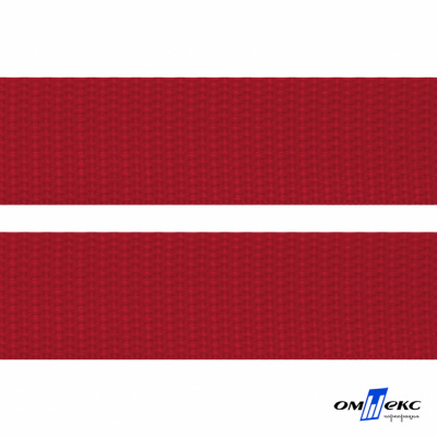 Красный- цв.171-Текстильная лента-стропа 550 гр/м2 ,100% пэ шир.40 мм (боб.50+/-1 м) - купить в Томске. Цена: 637.68 руб.
