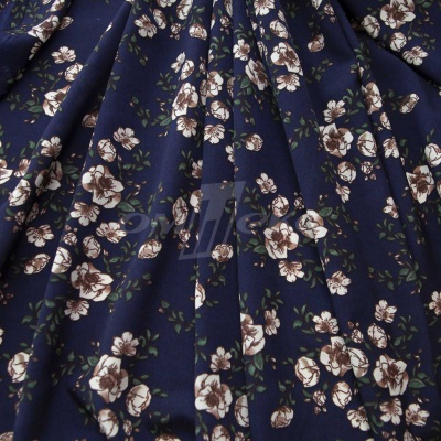 Плательная ткань "Фламенко" 3.2, 80 гр/м2, шир.150 см, принт растительный - купить в Томске. Цена 239.03 руб.