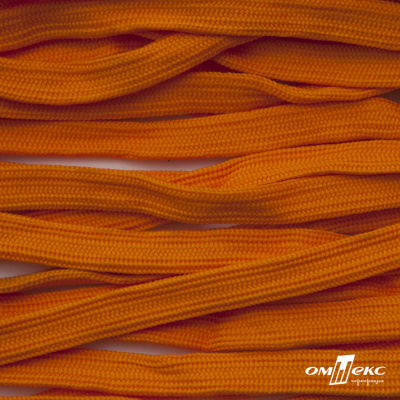 Шнур плетеный (плоский) d-12 мм, (уп.90+/-1м), 100% полиэстер, цв.267 - оранжевый - купить в Томске. Цена: 8.62 руб.