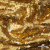 Трикотажное полотно, Сетка с пайетками,188 гр/м2, шир.140 см, цв.-тем.золото (#51) - купить в Томске. Цена 505.15 руб.
