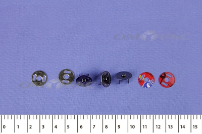 Кнопки магнитные МКМ-02, диам. 18 мм, чёрный никель - купить в Томске. Цена: 14.49 руб.