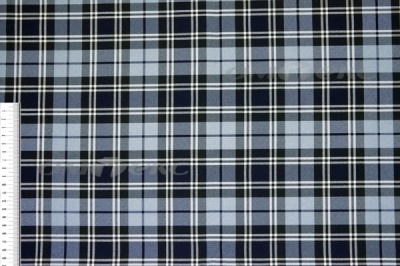 Ткань костюмная клетка Т7274 2004, 220 гр/м2, шир.150см, цвет т.синий/гол/бел - купить в Томске. Цена 