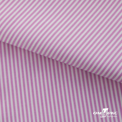 Ткань сорочечная Полоска Кенди, 115 г/м2, 58% пэ,42% хл, шир.150 см, цв.1-розовый, (арт.110) - купить в Томске. Цена 306.69 руб.