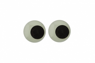 Глазки для игрушек, круглые, с бегающими зрачками, 15 мм/упак.50+/-2 шт, цв. -черно-белые - купить в Томске. Цена: 46.92 руб.