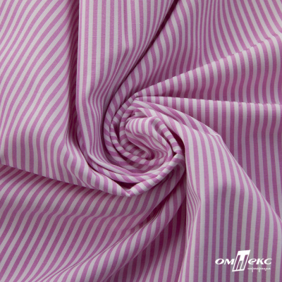 Ткань сорочечная Полоска Кенди, 115 г/м2, 58% пэ,42% хл, шир.150 см, цв.1-розовый, (арт.110) - купить в Томске. Цена 306.69 руб.