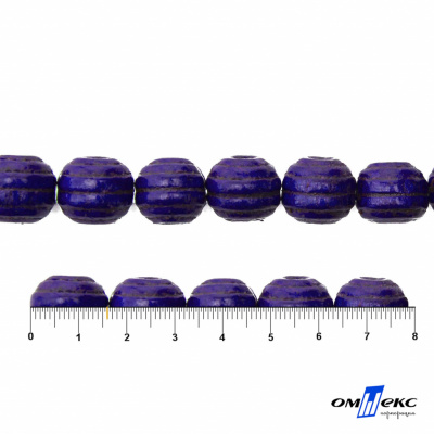 0309-Бусины деревянные "ОмТекс", 16 мм, упак.50+/-3шт, цв.018-фиолет - купить в Томске. Цена: 62.22 руб.