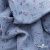 Ткань Муслин принт, 100% хлопок, 125 гр/м2, шир. 140 см, #2308 цв. 69 серо-голубой с цветком - купить в Томске. Цена 413.11 руб.