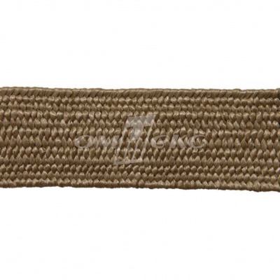Тесьма отделочная полипропиленовая плетеная эластичная #2, шир. 40мм, цв.- соломенный - купить в Томске. Цена: 51.51 руб.