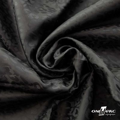 Ткань подкладочная Жаккард YP1416707, 90(+/-5) г/м2, шир.145 см, черный - купить в Томске. Цена 241.46 руб.
